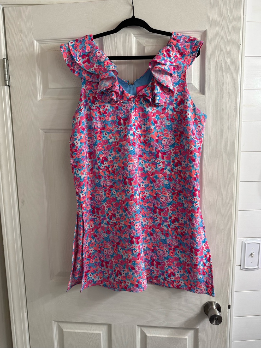 Lilly Pulitzer Linwood Romper in Aura Pink Baby Bloomer like new